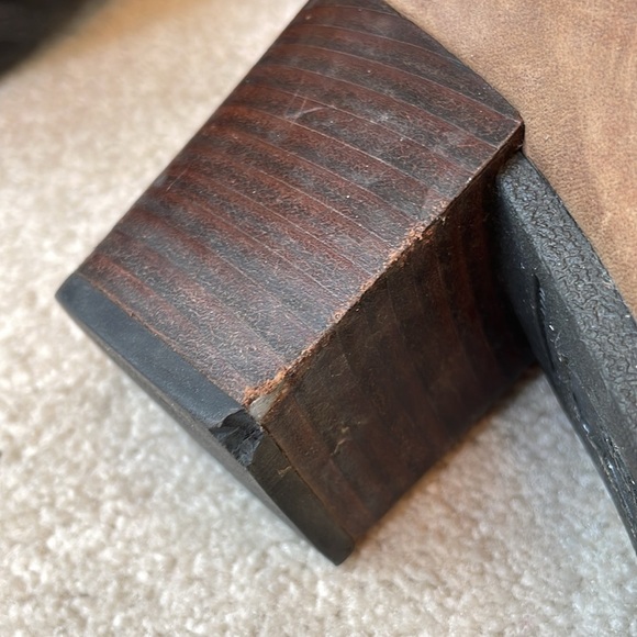 🐺 Born brown leather mid calf boot: - Picture 4 of 8